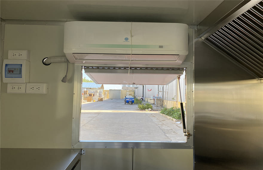 mobile pizza trailer with air conditioner